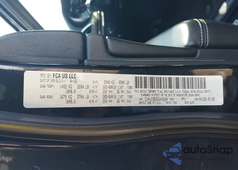 2016 Jeep Grand Cherokee Limited z USA, uszkodzony, nr VIN 1C4RJFBG3GC415324